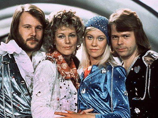 Die Band hinter dem Musical: ABBA (l-r) Benny Andersson, Annafrid Lyngstad, Agnetha Fältskog und Björn Ulvaeus