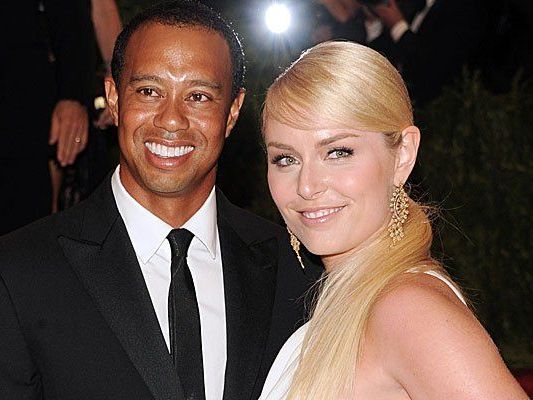 Lindsay Vonn und Tigerwoods bei der Benefizveranstaltung "PUNK: Chaos to Couture" in New York.