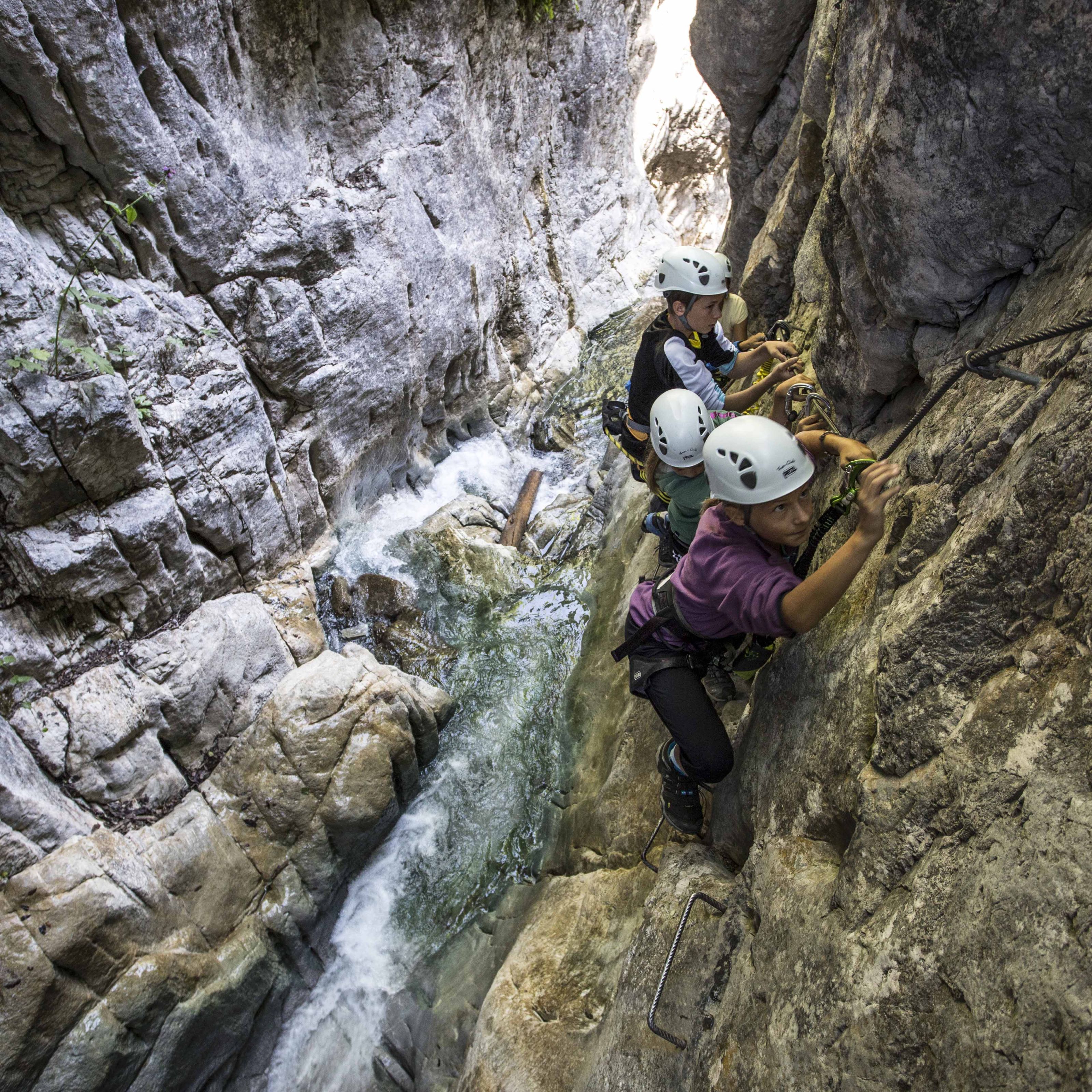 Klettersteig Röbischlucht. Klettersteig Röbischlucht.