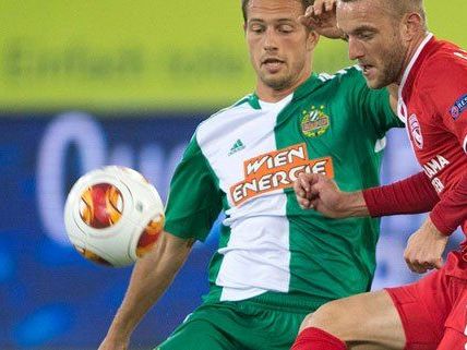 Rapid will im Europa League Rückspiel gegen Thun unbedingt Punkte mitnehmen. Rapid will im Europa League Rückspiel gegen Thun unbedingt Punkte mitnehmen.