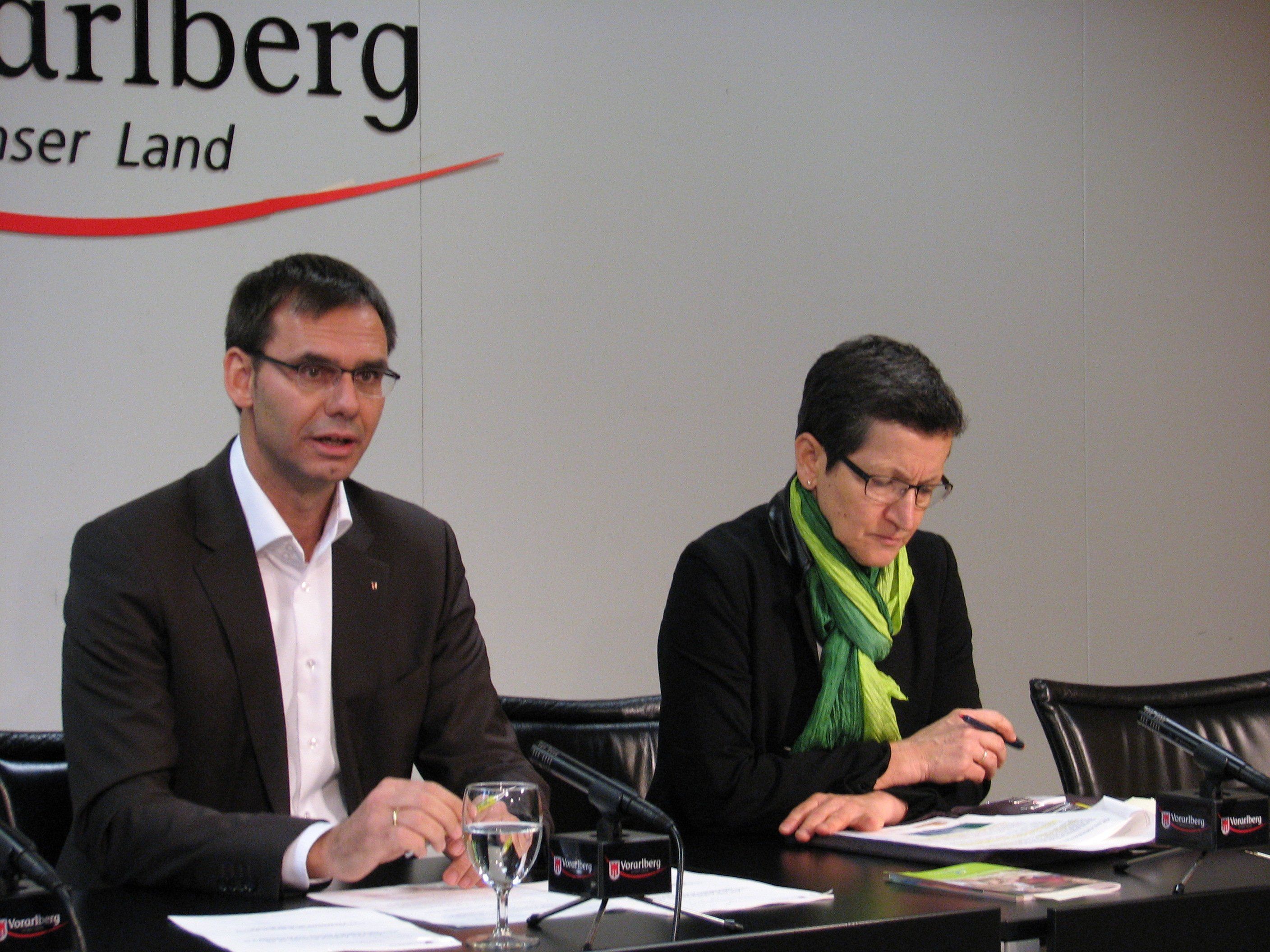 LH Wallner und LR Schmid untermauerten im Pressefoyer das Engagement des Landes in Sachen Frühförderung LH Wallner und LR Schmid untermauerten im Pressefoyer das Engagement des Landes in Sachen Frühförderung