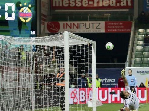 Rapid Wien sorgte mit der Niederlage gegen Ried für einen ausgeglichenen Kampf um Platz zwei.