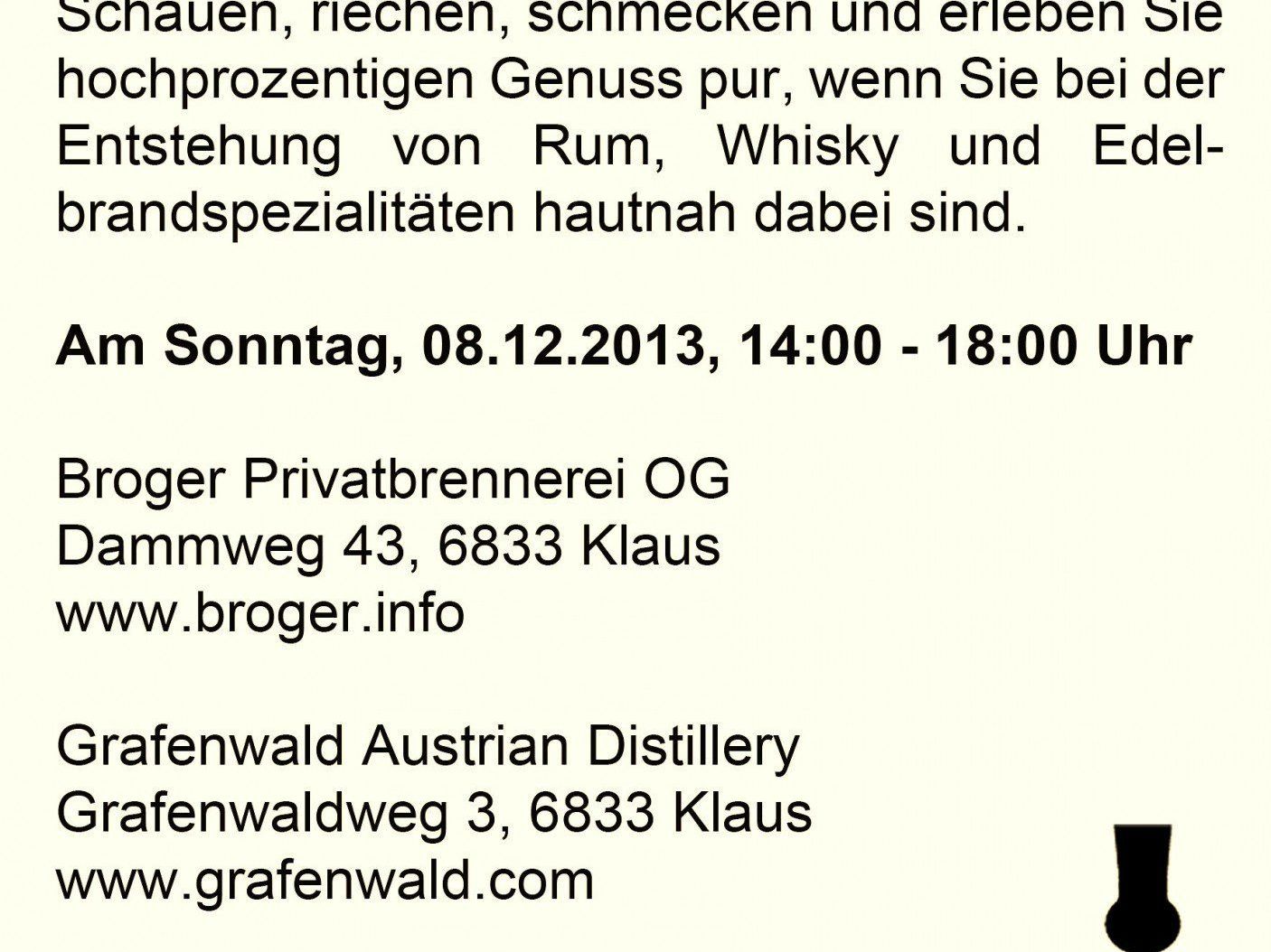 Tag der offenen Brennerei Tag der offenen Brennerei