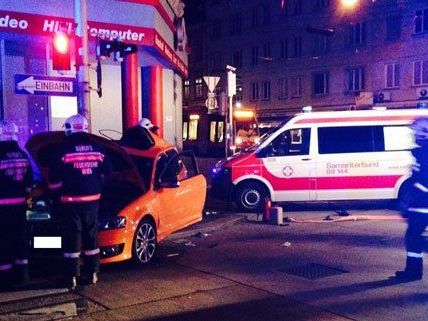 Schwerer Unfall am Währinger Gürtel. Schwerer Unfall am Währinger Gürtel.