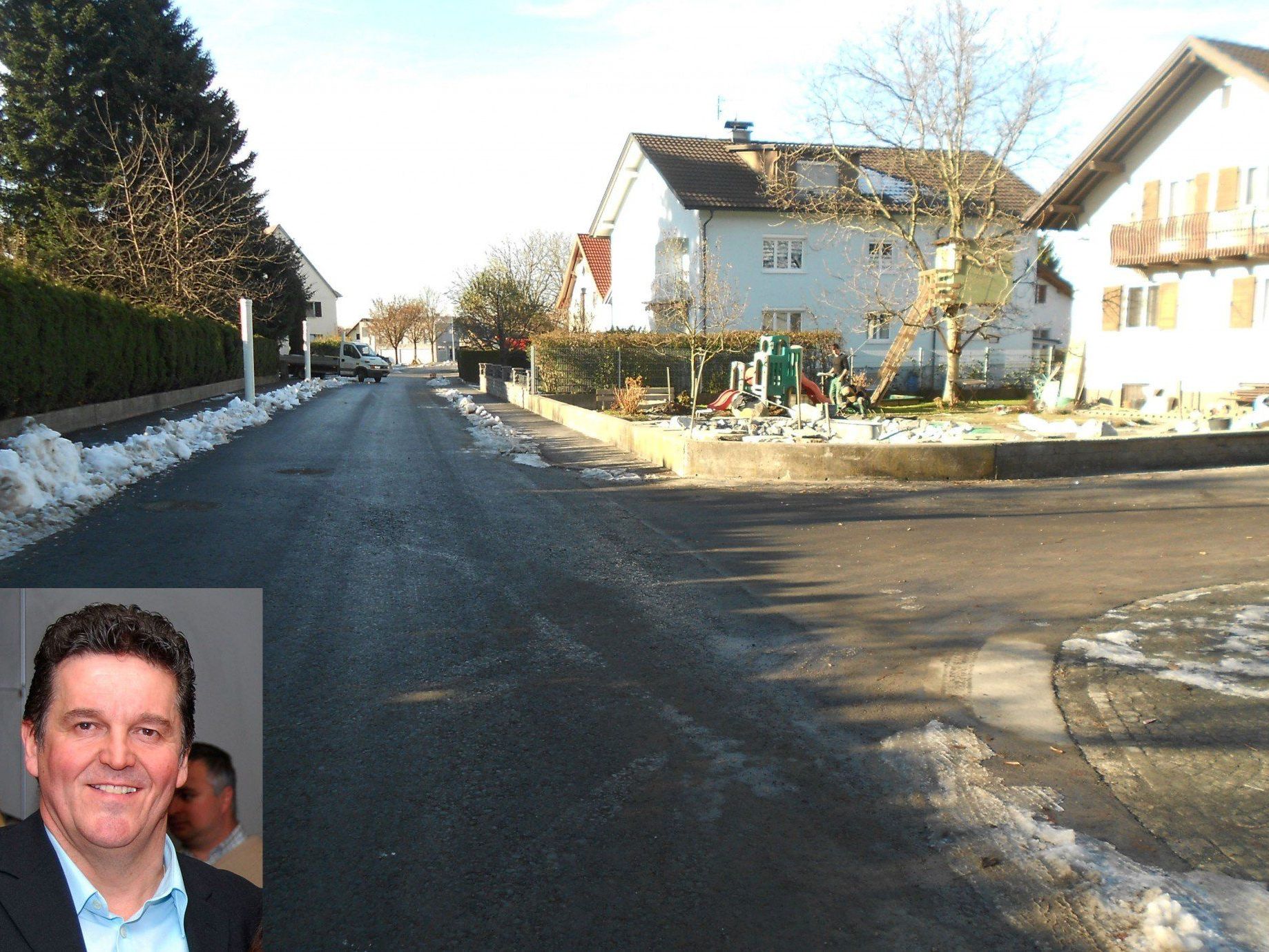 Die Wälderstraße wird morgen wieder für den Verkehr freigegeben. Kl. Bild: Bgm. Christian Natter. Die Wälderstraße wird morgen wieder für den Verkehr freigegeben. Kl. Bild: Bgm. Christian Natter.