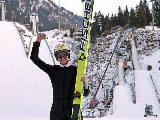 "Morgi" sprang von der 90-m-Schanze in Oberstdorf "Morgi" sprang von der 90-m-Schanze in Oberstdorf