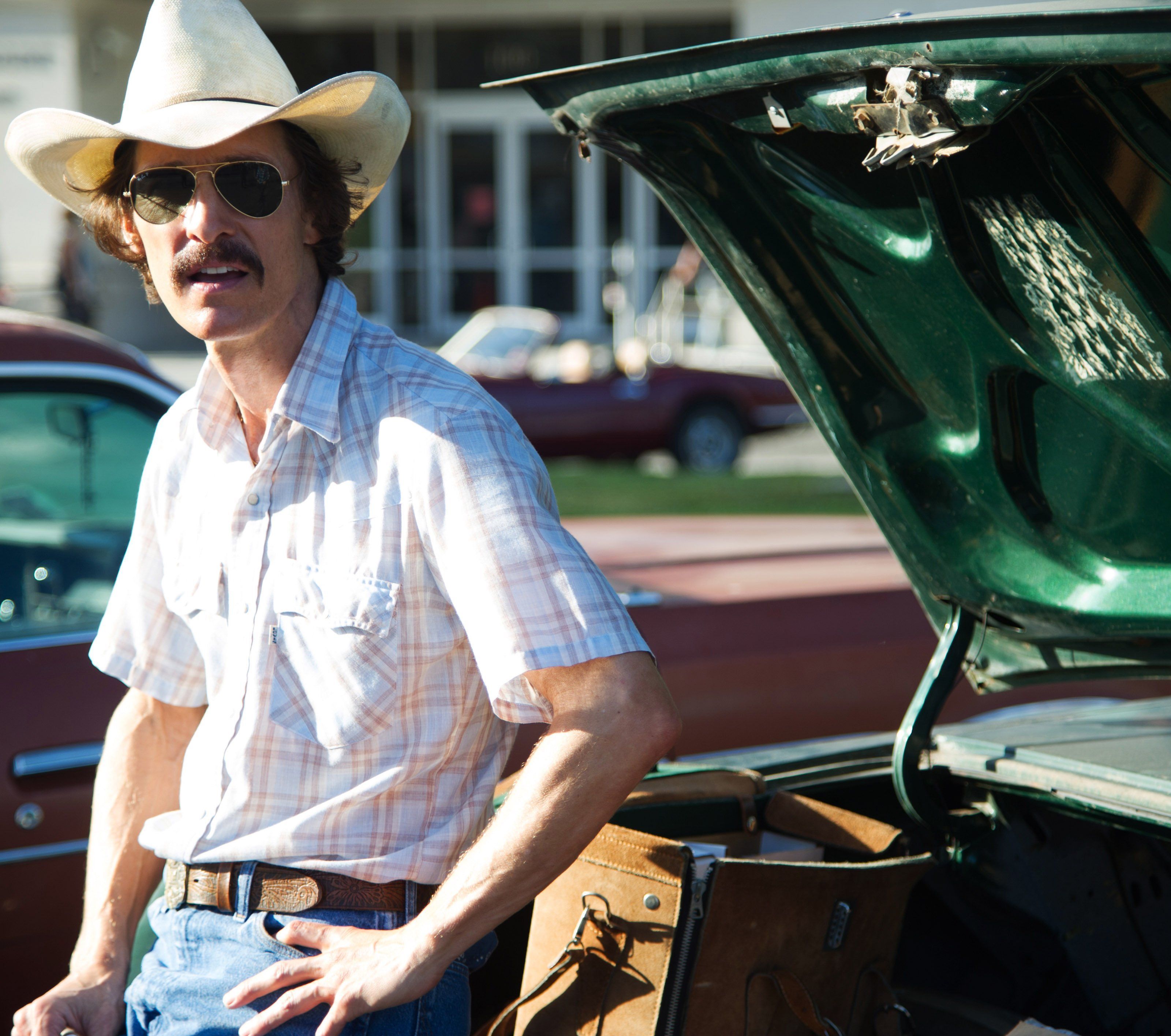 Matthew McConaughey als Ron Woodroof im Film "Dallas Buyers Club". Matthew McConaughey als Ron Woodroof im Film "Dallas Buyers Club".
