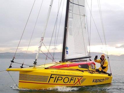 In diesem Boot startete Extremsegler Sedlacek seinen Rekordversuch