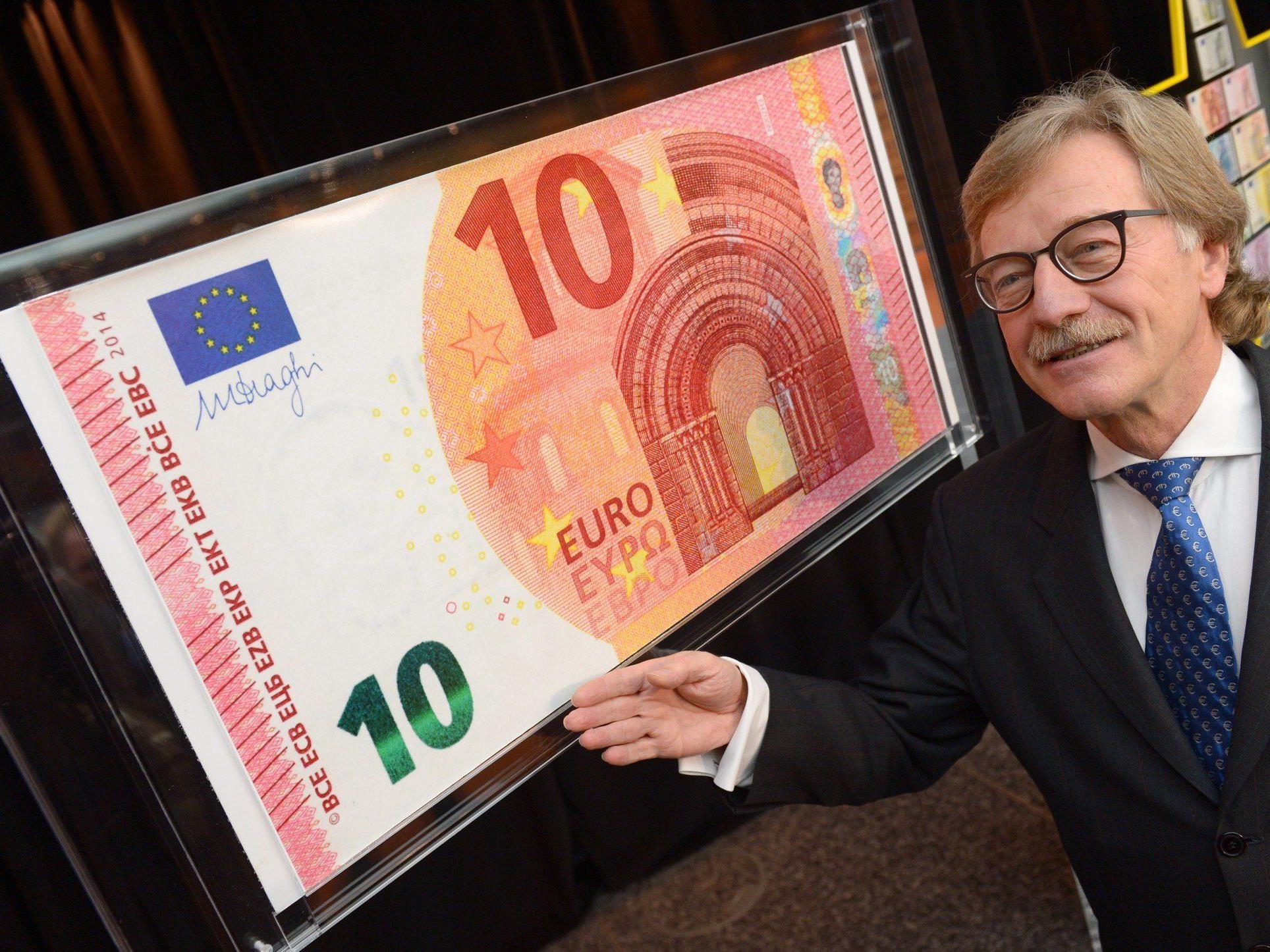 Die Gestaltung der neuen Zehn-Euro-Note orientiert sich zu großen Teilen am Vorgänger.