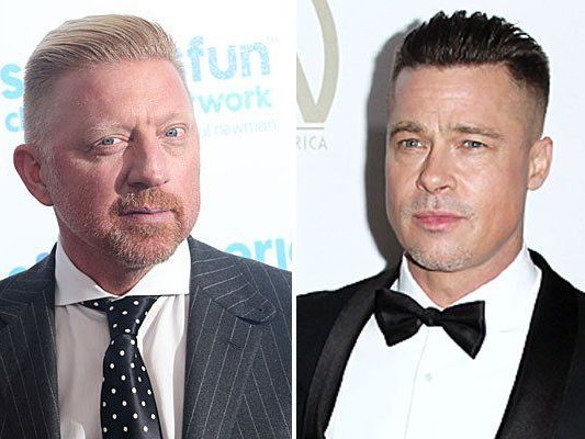 Der neue Look von Brad Pitt erinnert an Boris Becker. Der neue Look von Brad Pitt erinnert an Boris Becker.