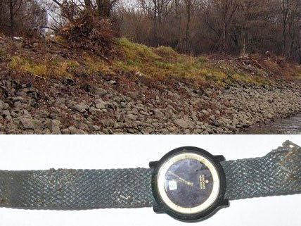 Diese Uhr wurde bei dem Toten im Wasser gefunden. Diese Uhr wurde bei dem Toten im Wasser gefunden.