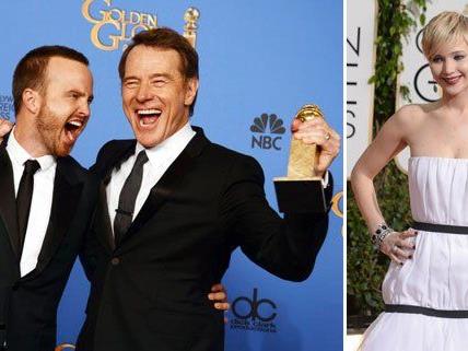 Die "Breaking Bad"-Darsteller Aaron Paul und Bryan Cranston und Schauspielerin Jennifer Lawrence gehörten zu den großen Gewinnern.