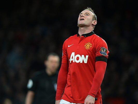 ManUnited-Stürmer Rooney sieht nicht glücklich aus