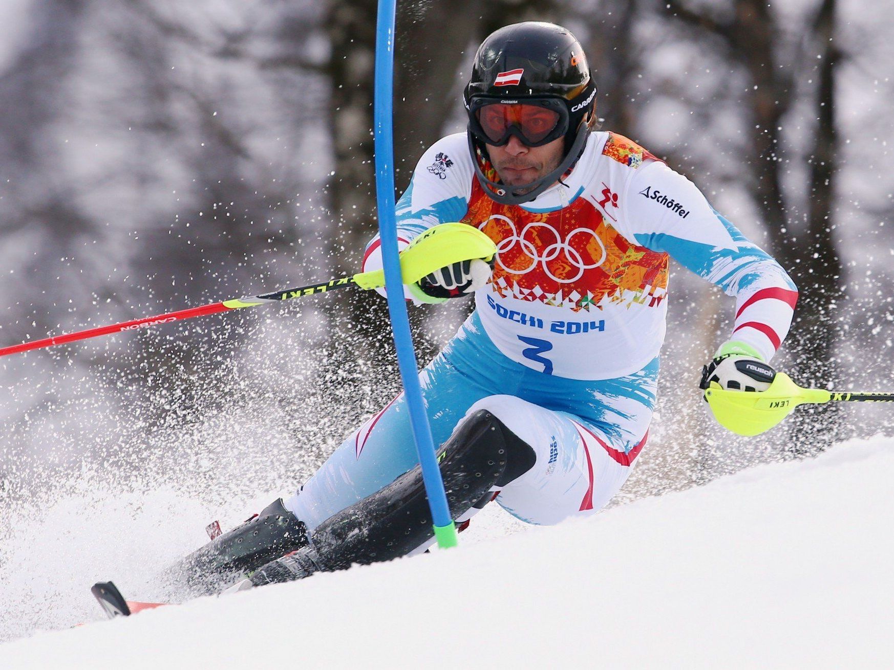 Mario Matt gewann bei Olympia im Herren-Slalom Gold.