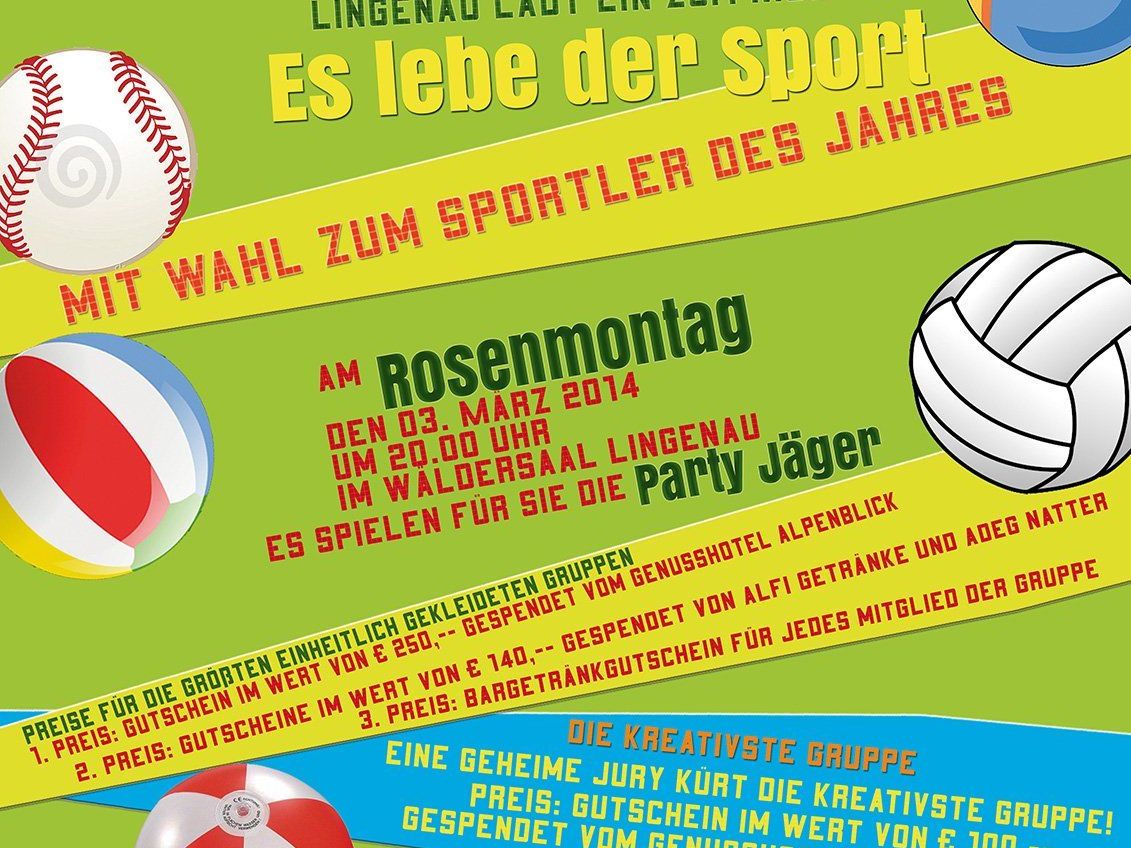 Der Musikverein Lingenau lädt zum Faschingsball am Rosenmontag ein. Der Musikverein Lingenau lädt zum Faschingsball am Rosenmontag ein.