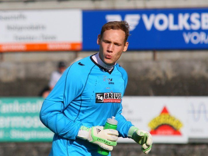 RW Rankweil-Tormann Markus Breuss wird gegen Dornbirner SV eine Halbzeit lang im Tor stehen. RW Rankweil-Tormann Markus Breuss wird gegen Dornbirner SV eine Halbzeit lang im Tor stehen.