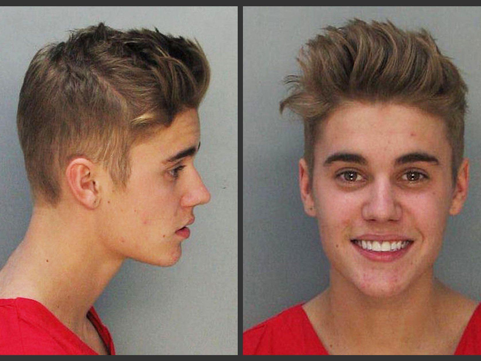 Justin Bieber nach seiner Festnahme im Jänner.