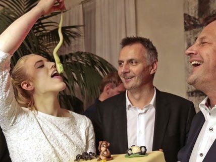 Larissa Marolt bei einem Empfang in Klagenfurt am 8. Februar. Larissa Marolt bei einem Empfang in Klagenfurt am 8. Februar.