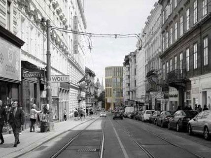 Josefstädter Straße: Der gestohlene Blick auf den Stephansturm. Josefstädter Straße: Der gestohlene Blick auf den Stephansturm.