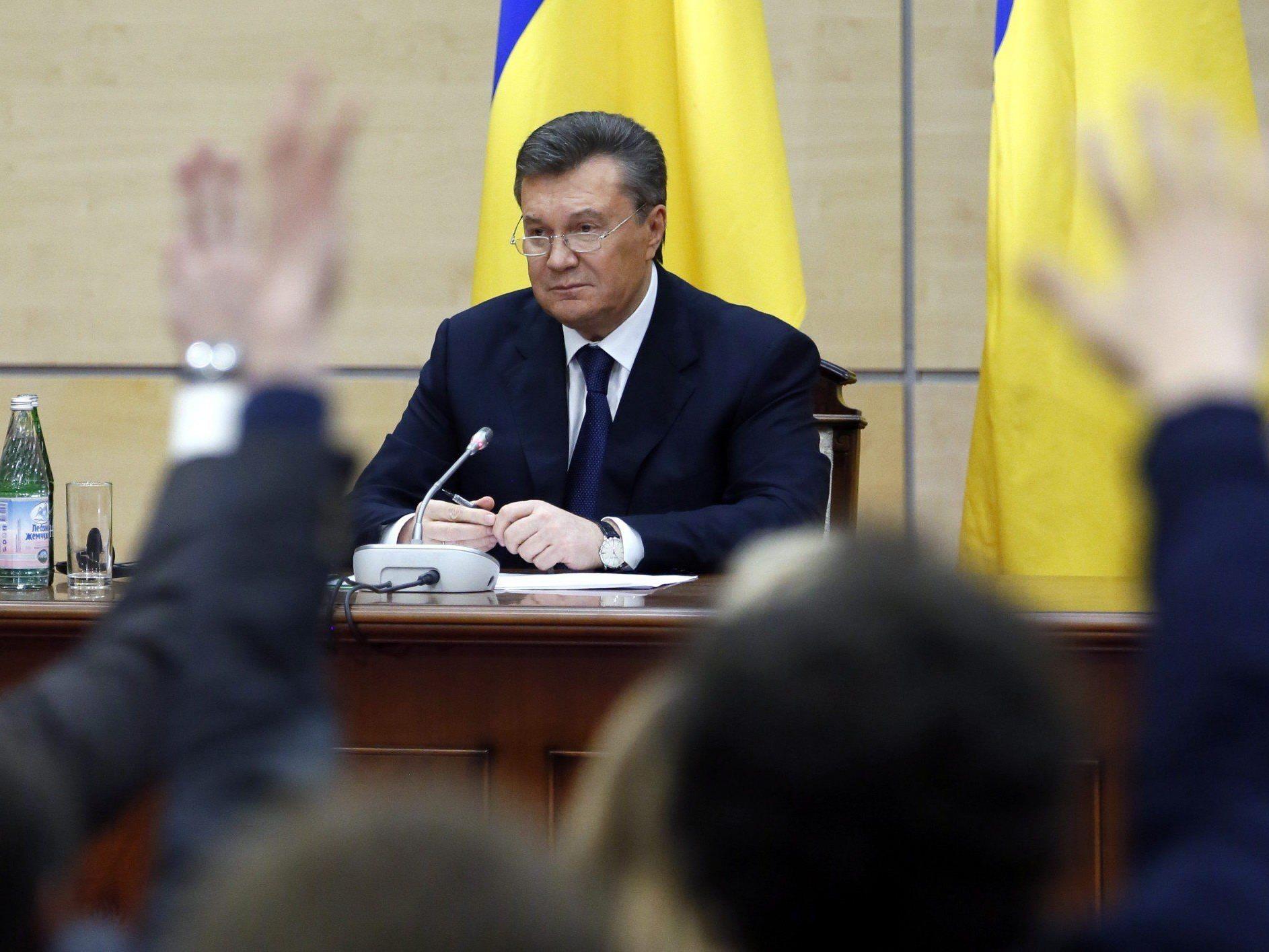 Gestürzter Präsident der Ukraine, Viktor Janukowitsch, wirft Westen Wortbruch vor