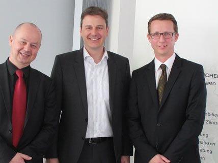 Man freut sich über die Top-Platzierung: Joachim Will, Gerald Liebscher und Hannes Lindner