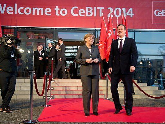 Kanzlerin Merkel und David Cameron hielten Reden