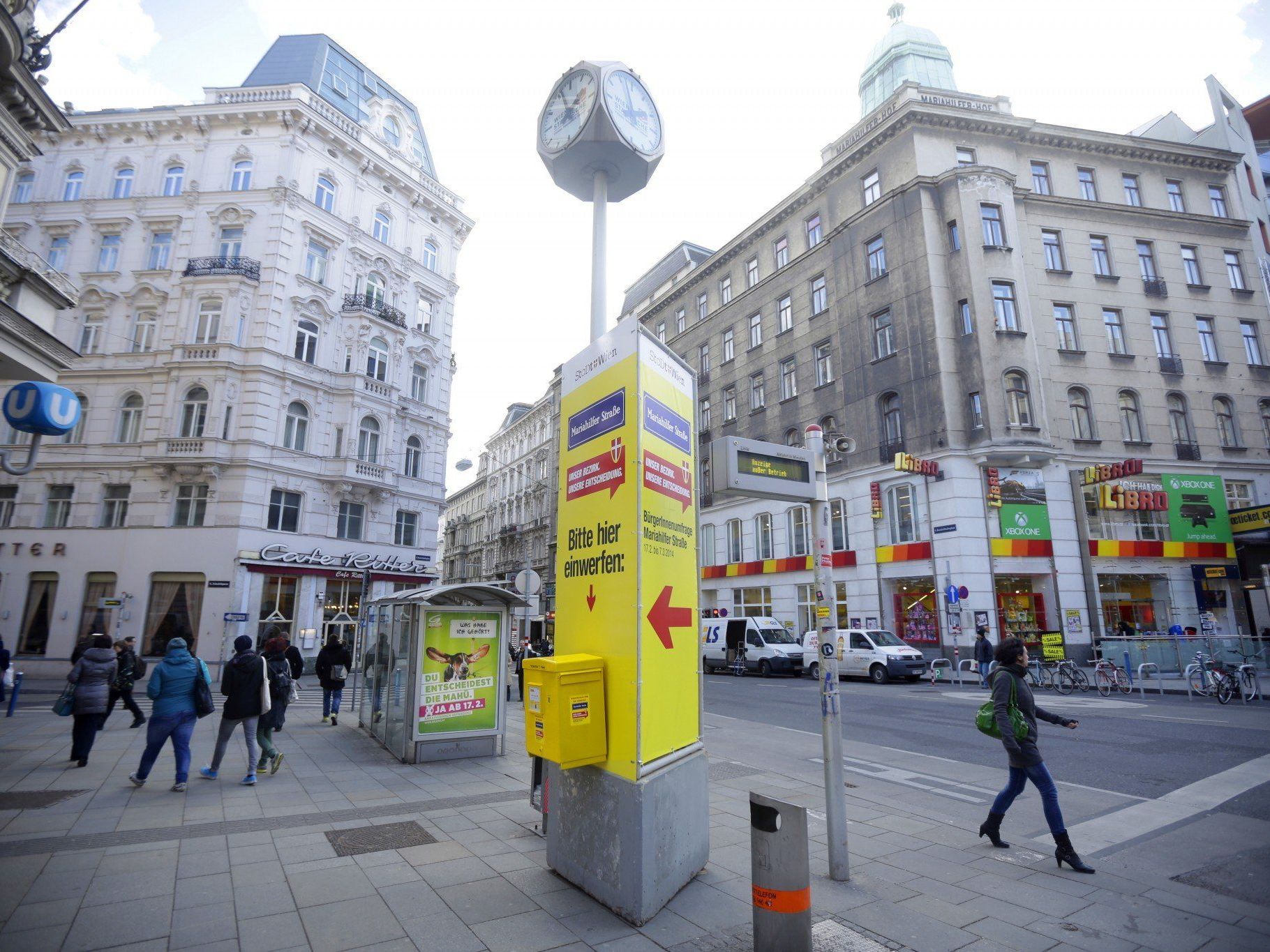 Mariahilfersstraße bleißt Fußgängerzone