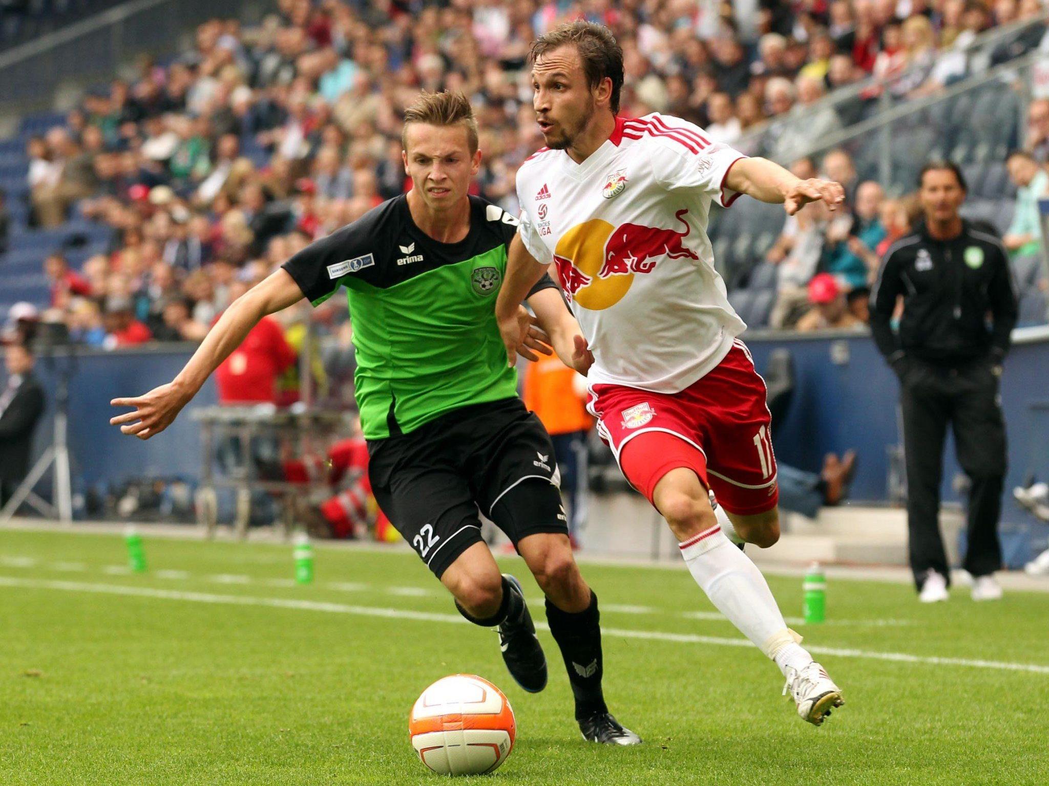 Schobesberger (li.) Im Duell gegen Ulmer im ÖFB-Cup-Halbfinale 2013.