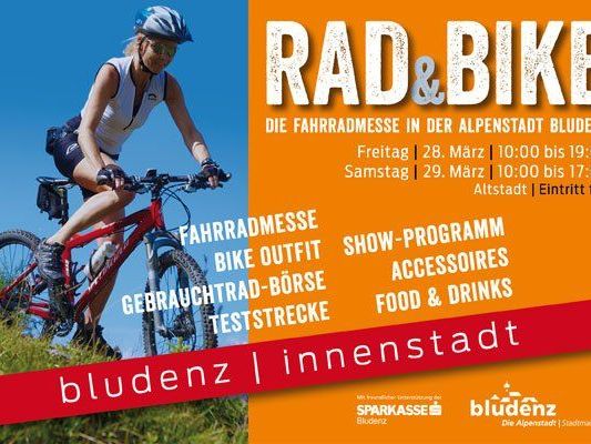 Foto- (Bikerin) Rad & Bike, die Fahrradmesse in der Bludenzer Innenstadt. (Foto: Stadt Bludenz) Foto- (Bikerin) Rad & Bike, die Fahrradmesse in der Bludenzer Innenstadt. (Foto: Stadt Bludenz)