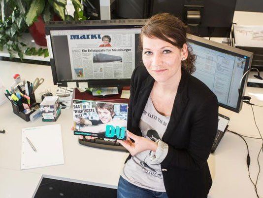 WDA-Absolventin Evi Steurer ist bei der Firma Meusburger unter anderem für die Lehrlingskampagne verantwortlich. FOTOS: PHILIPP STEURER WDA-Absolventin Evi Steurer ist bei der Firma Meusburger unter anderem für die Lehrlingskampagne verantwortlich. FOTOS: PHILIPP STEURER