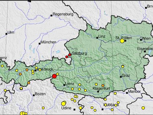 Im Flachgau und im Pinzgau ereigneten sich kürzlich Erdbeben.