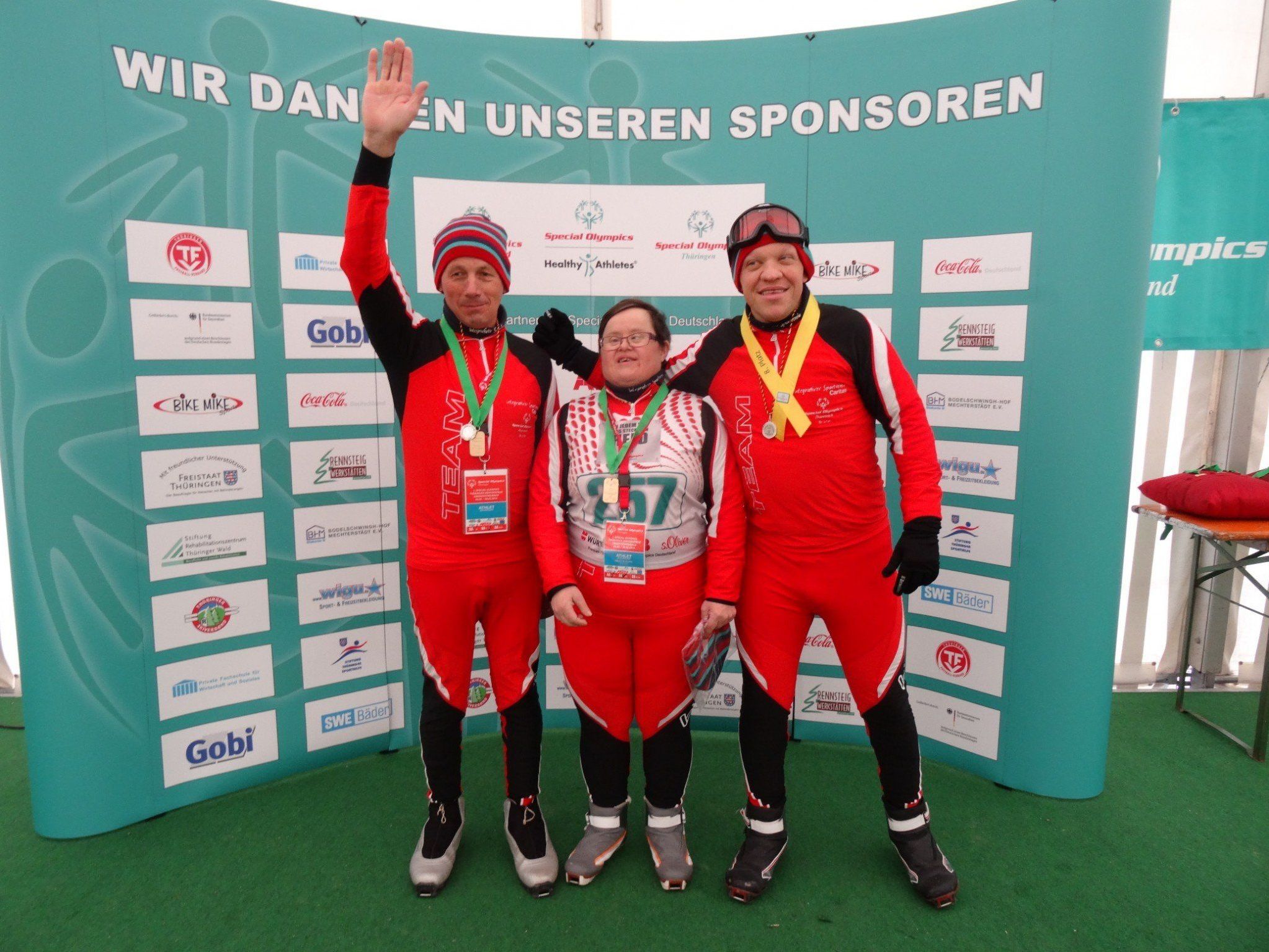 Auf Medaillenkurs: Martin Gmeiner, Melitta Olipic und Hermann Marte. Auf Medaillenkurs: Martin Gmeiner, Melitta Olipic und Hermann Marte.