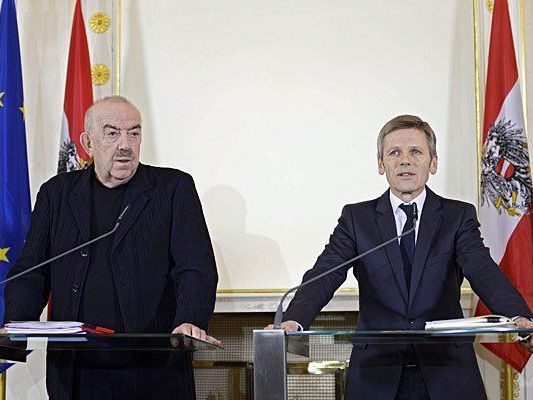 Josef Ostermayer (r.) und Georg Springer bei der Pressekonferenz am Dienstag in Wien Josef Ostermayer (r.) und Georg Springer bei der Pressekonferenz am Dienstag in Wien