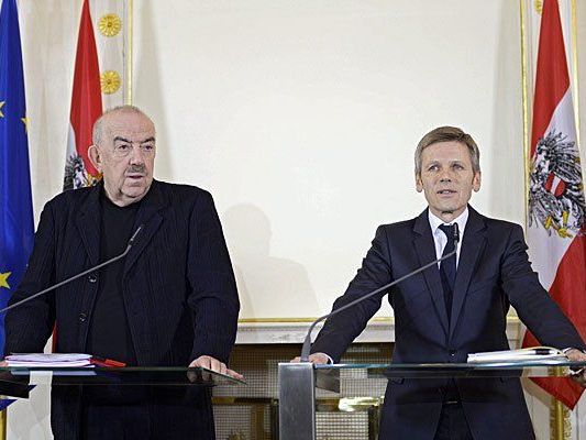 Josef Ostermayer (r.) und Georg Springer bei der Pressekonferenz am Dienstag in Wien