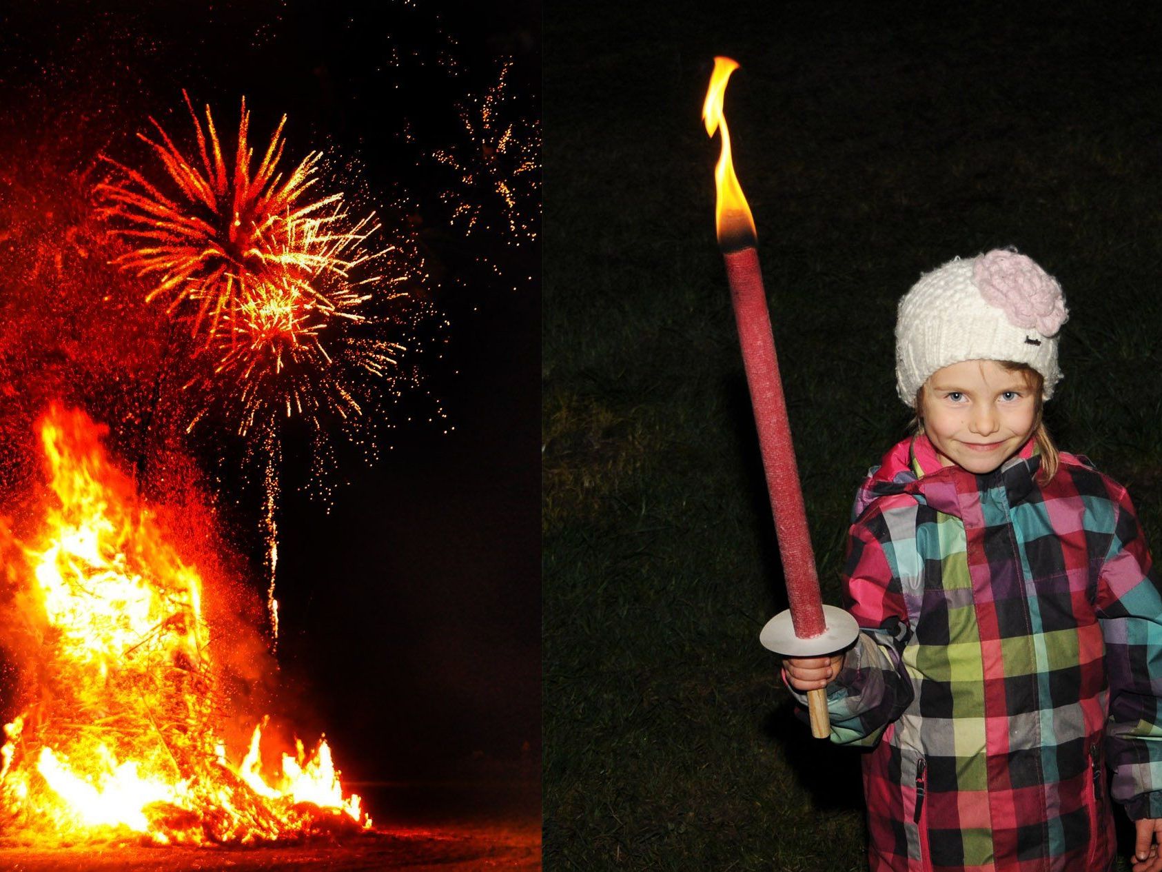 Eindrucksvolles Klangfeuerwerk beim Funken in Fußach. Die Kinder freuten sich über ihre Fackeln. Eindrucksvolles Klangfeuerwerk beim Funken in Fußach. Die Kinder freuten sich über ihre Fackeln.