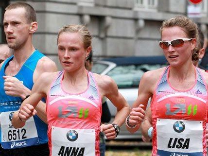 Die Hahner-Zwillinge nehmen am Vienna City Marathon teil.