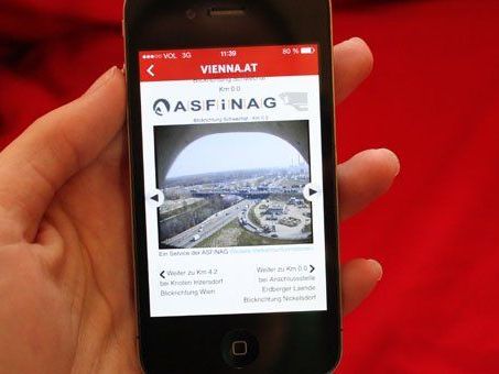 Mit der neuen VIENNA.AT-App ganz einfach über den Verkehr in Wien informieren.