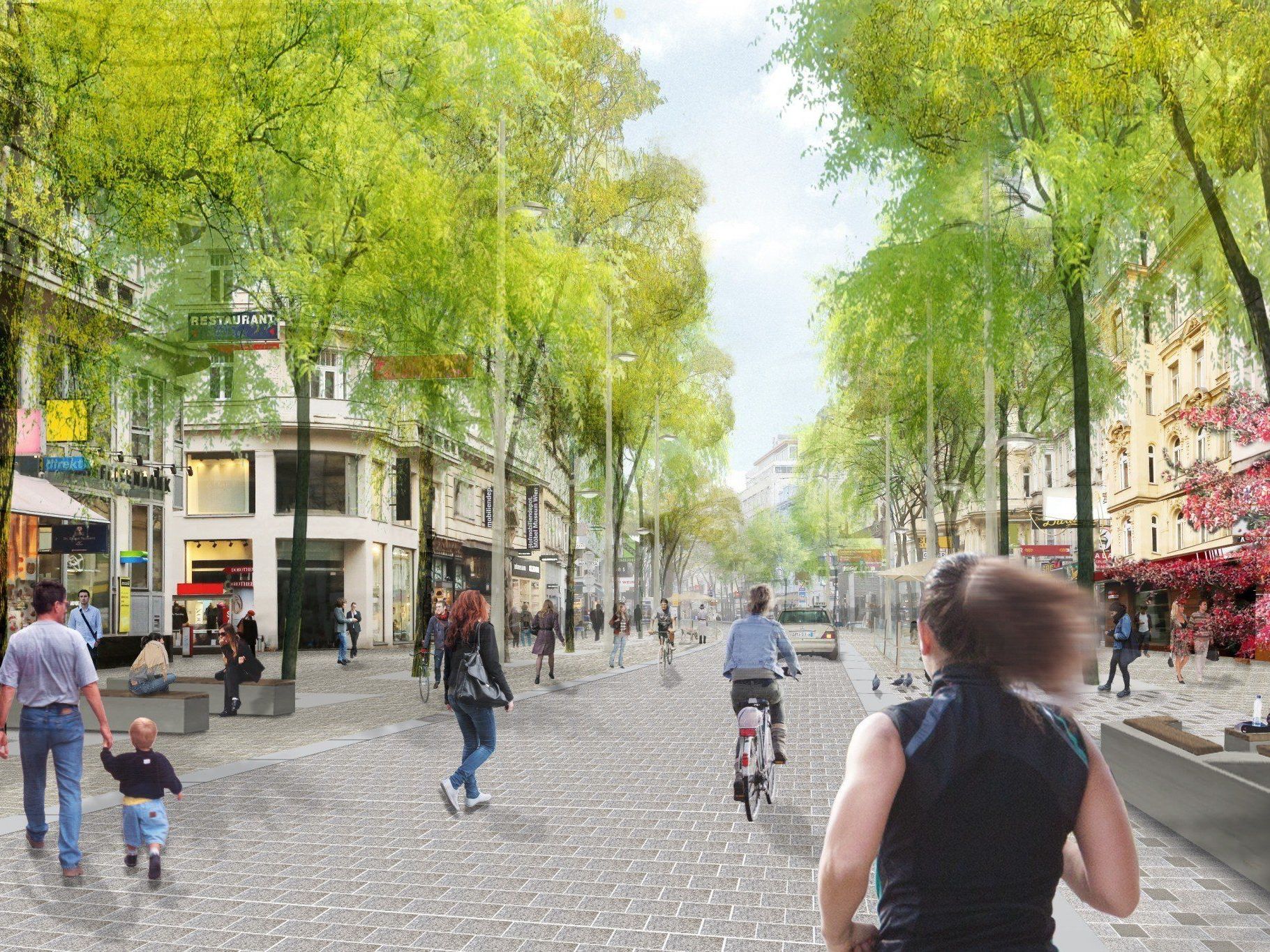 Am 19. Mai beginnt der Umbau der Mariahilfer Straße zur Fußgängerzone. Am 19. Mai beginnt der Umbau der Mariahilfer Straße zur Fußgängerzone.