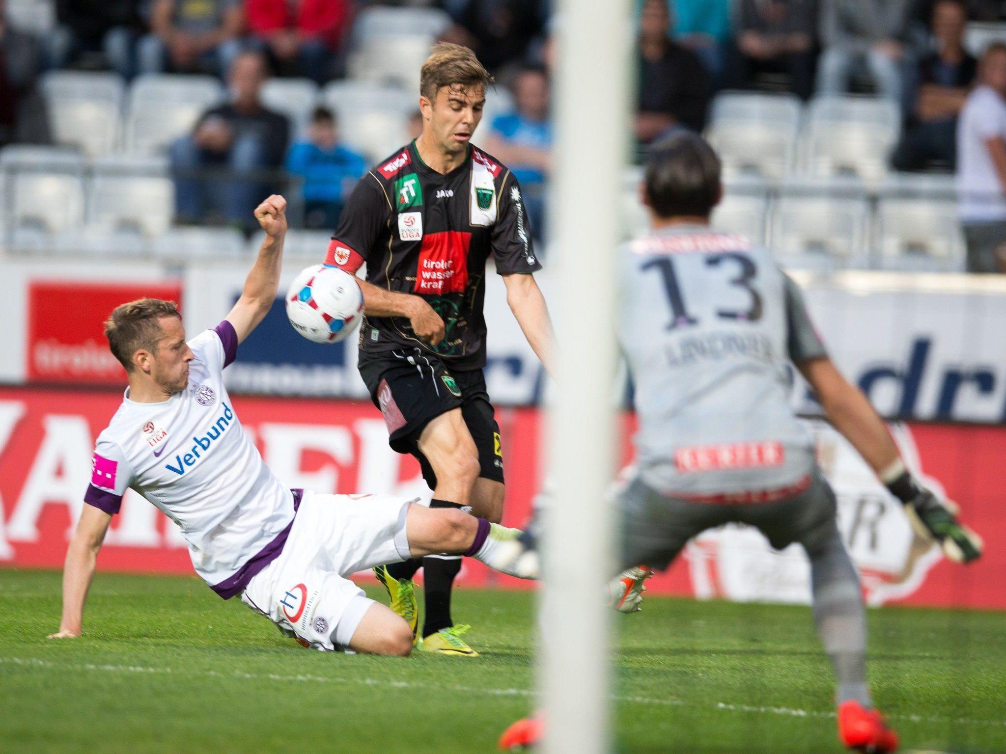 Innsbrucker erkämpften ein 1:1-Unentschieden gegen Austria Wien.