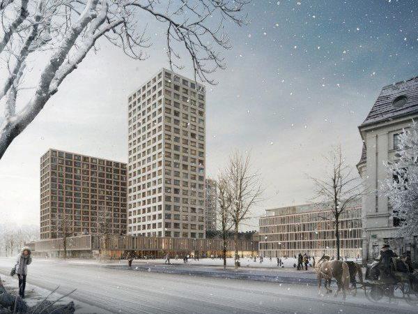 Entwurf für umstrittenes neues Hochhaus am Areal des Wiener Eislaufvereins