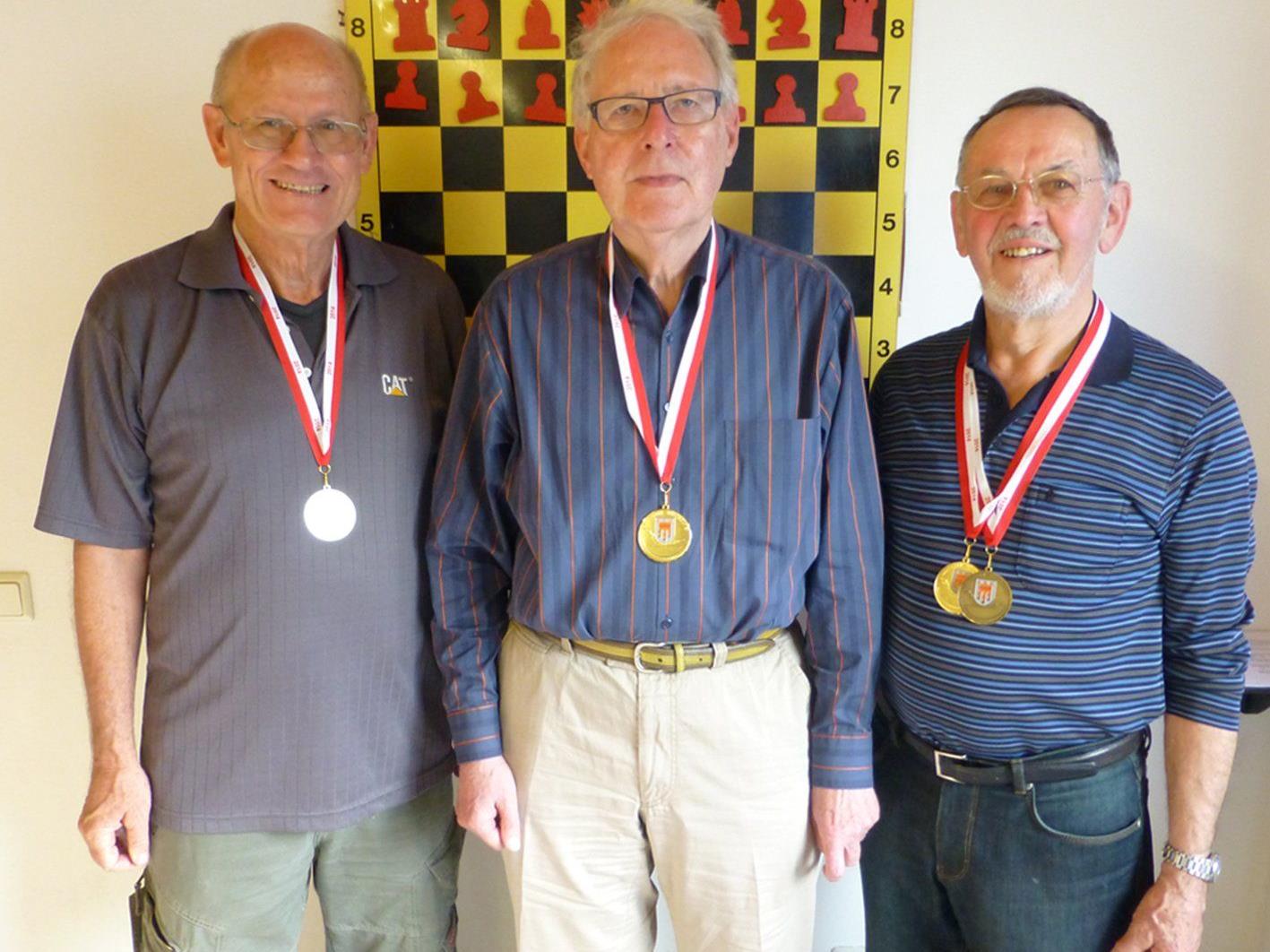 Hans-Uwe Kock (Mitte) gewann vor Hermann Mittelberger und Albert Hämmerle (r.)