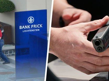 Aufgrund einer Drohung gegen die Bank Frick wurden die Waffen konfisziert. Aufgrund einer Drohung gegen die Bank Frick wurden die Waffen konfisziert.