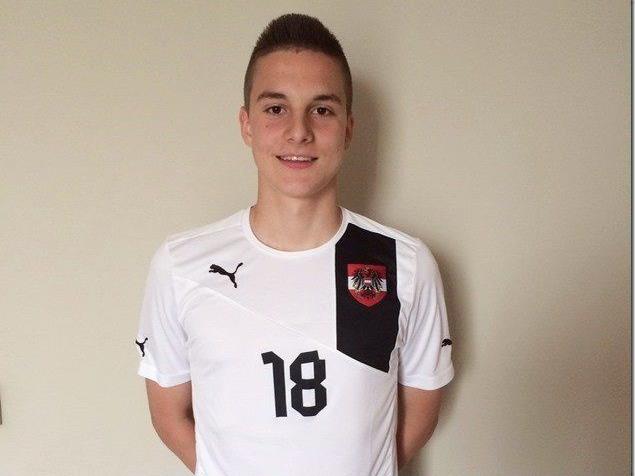Der Dornbirner Florian Prirsch erzielte für das U-16-Team das Führungstor.