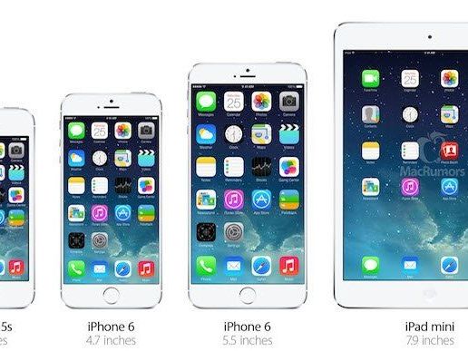 Gerüchte um das iPhone 6 deuten auf zwei Modelle mit 4,7 und 5,5 Zoll großen Displays hin. Gerüchte um das iPhone 6 deuten auf zwei Modelle mit 4,7 und 5,5 Zoll großen Displays hin.