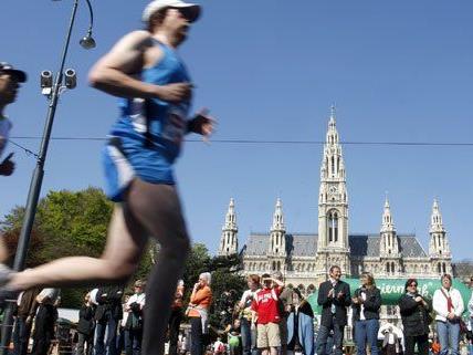 Acht Tage dauern die Aufbauarbeiten für den Wien-Marathon.