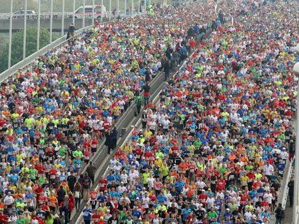 Läuferfeld beim Vienna City Marathon 2014.