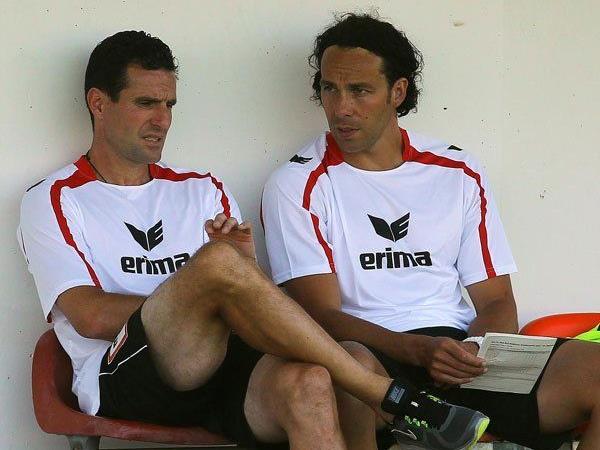 Sitzen wieder gemeinsam auf der Trainerbank: Michael Baur und Markus Scharrer (rechts im Bild).