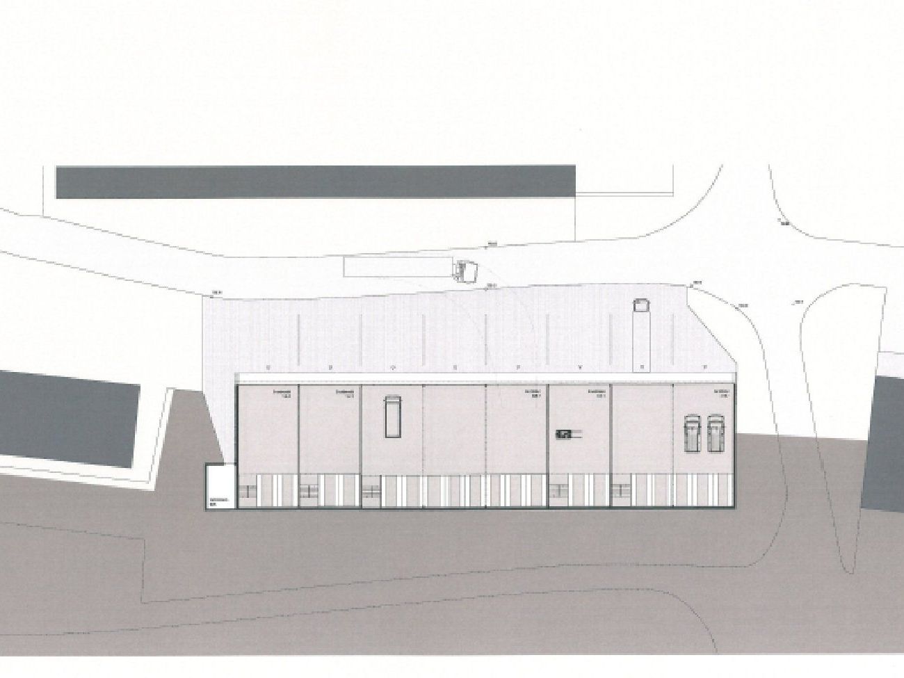 Ein Grundriss der acht Module im neuen Gründerzentrum Hittisau Ein Grundriss der acht Module im neuen Gründerzentrum Hittisau