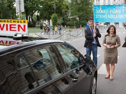 Stadt startete Kampagne für mehr Sicherheit auf Wiener Schutzwegen