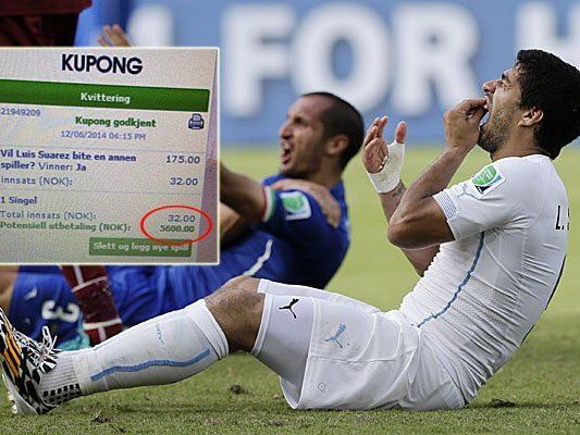 Thomas Syversen darf sich dank Luis Suarez über einen fetten Gewinn freuen. Thomas Syversen darf sich dank Luis Suarez über einen fetten Gewinn freuen.